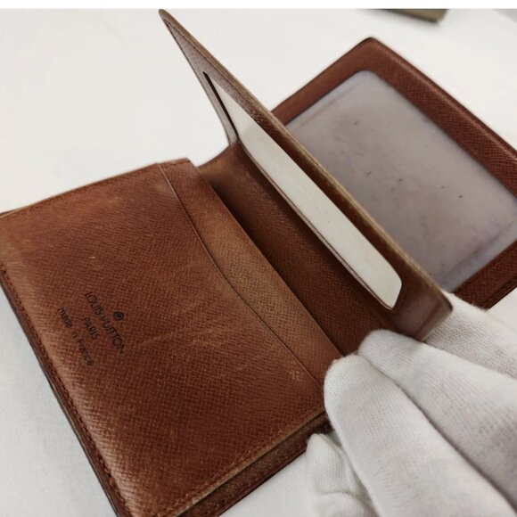 Authentic Louis Vuitton Brown Monogram ID Card Case - Picture 10 of 16